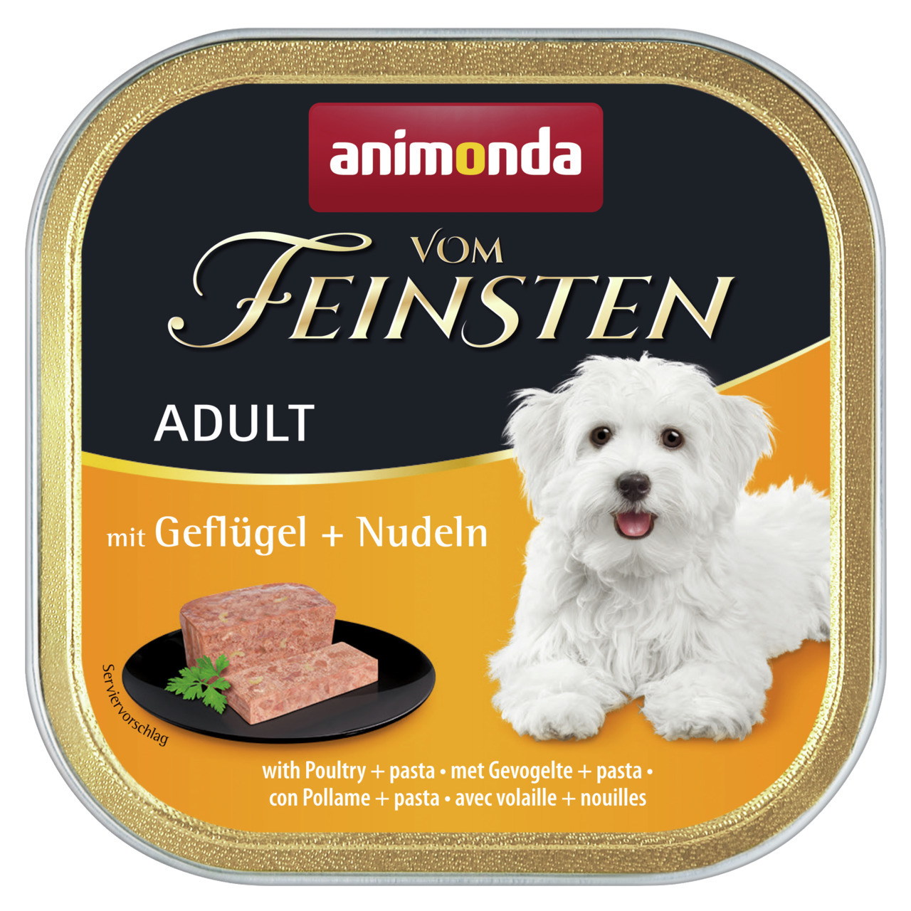 Sparpaket 44 x 150 g Animonda vom Feinsten Adult mit Geflügel & Nudeln Hunde Nassfutter