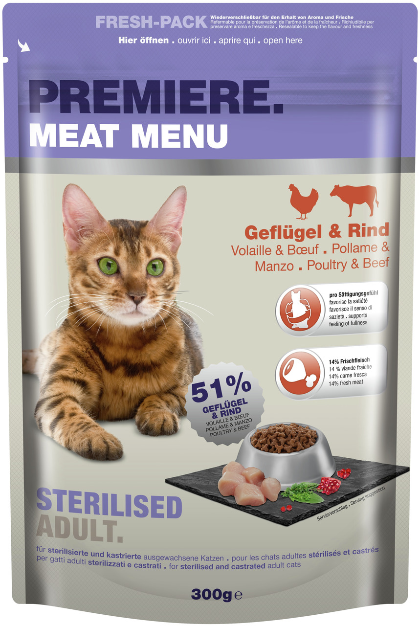 PREMIERE Sterilised Geflügel/Rind 300 g