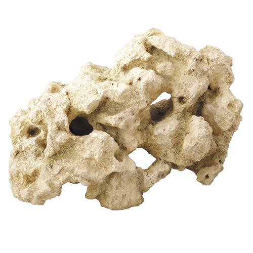 AQUA DELLA Dekosteine, für Aquarien-Terrarien, hell-porös, mit Öffnungen, Versteckmglk. für Fische-Reptilien, naturnah.