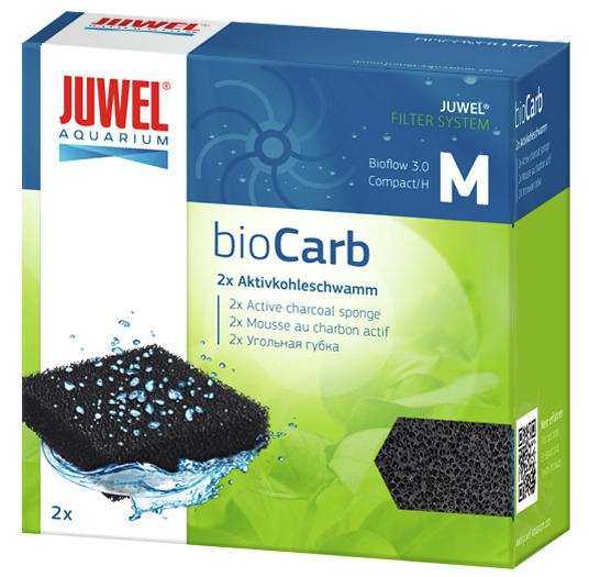 JUWEL Aquarium JUWEL bioCarb 2x Aktivkohleschwamm, für Aquarienbesitzer, Filtermedien, entfernt Schadstoffe-Gerüche, 2 Schwämme.