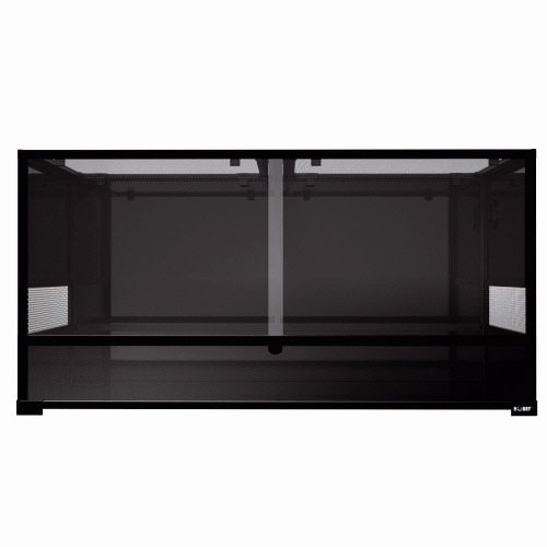 HOBBY Klappterrarium XL, für Reptilien/Amphibien, Alu+Glas, Belüftung+Netzabdeckung, artgerecht, Maße auf Bild.