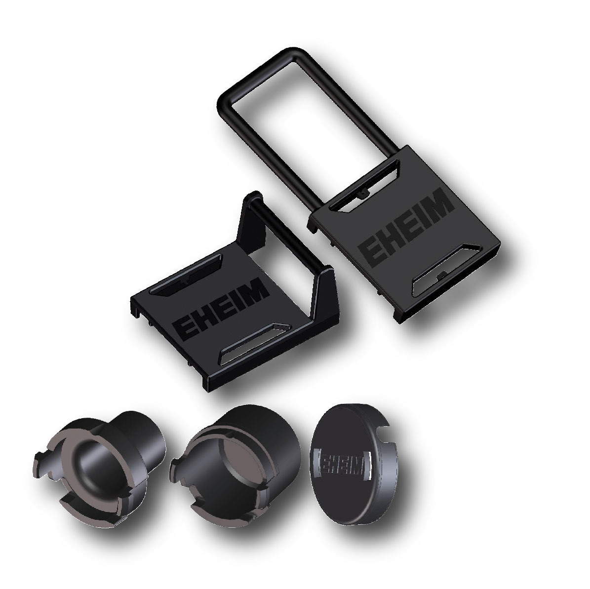 EHEIM InstallationsSet 2, Zubehör für Aquarien, robust, schwarz, mit Halterungen & Adaptern, ideal für einfache & sichere Montage.