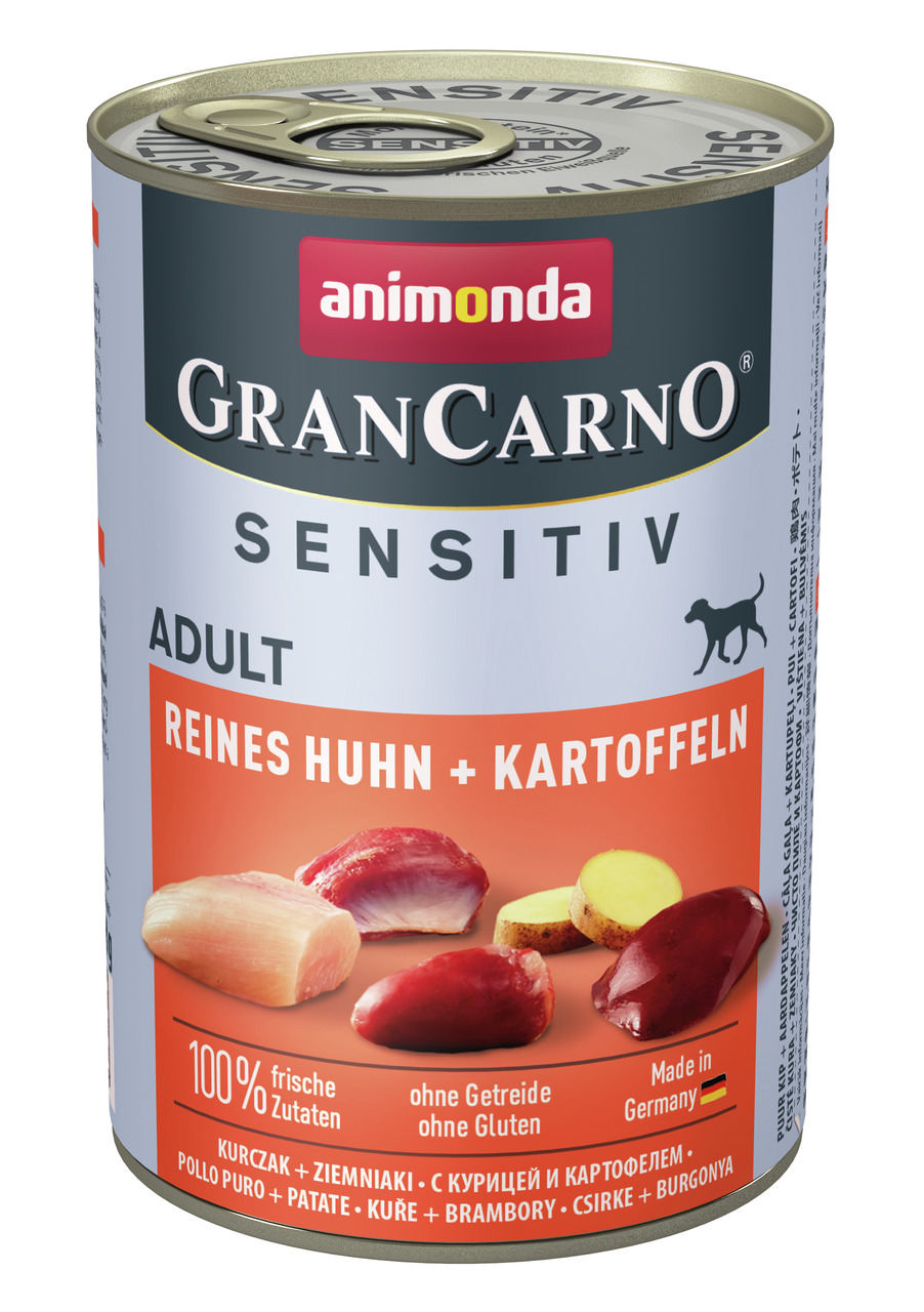Animonda Gran Carno Sensitiv Adult Reines Huhn & Kartoffeln Hunde Nassfutter 400 g