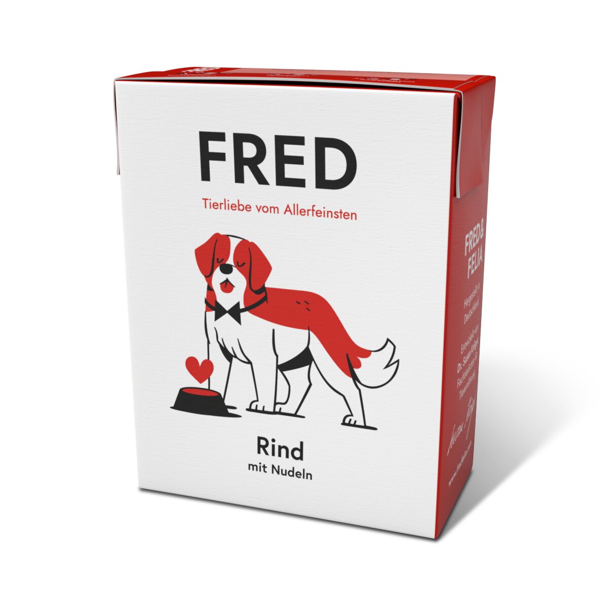 FRED Hundenassfutter Rind mit Nudeln für Hunde, Tierliebe vom Allerfeinsten, rote und weiße Verpackung, 750 g;;;;;;;;;;;;;;;;;;;;;;;;;;;;;;;;;;;;