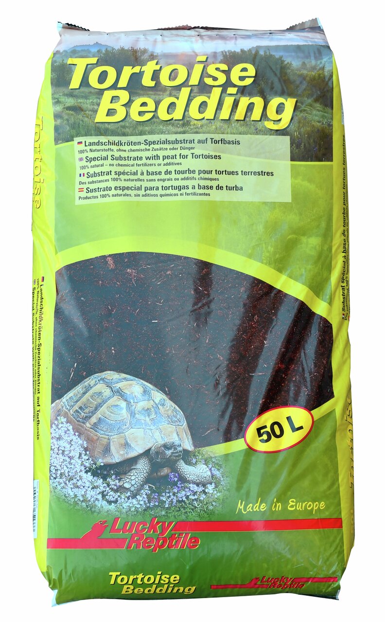 Lucky Reptile Tortoise Bedding, Landschildkröten-Substrat, 50 L, 100 % Naturfaser, ohne chemische Zusätze, Made in Europe.
