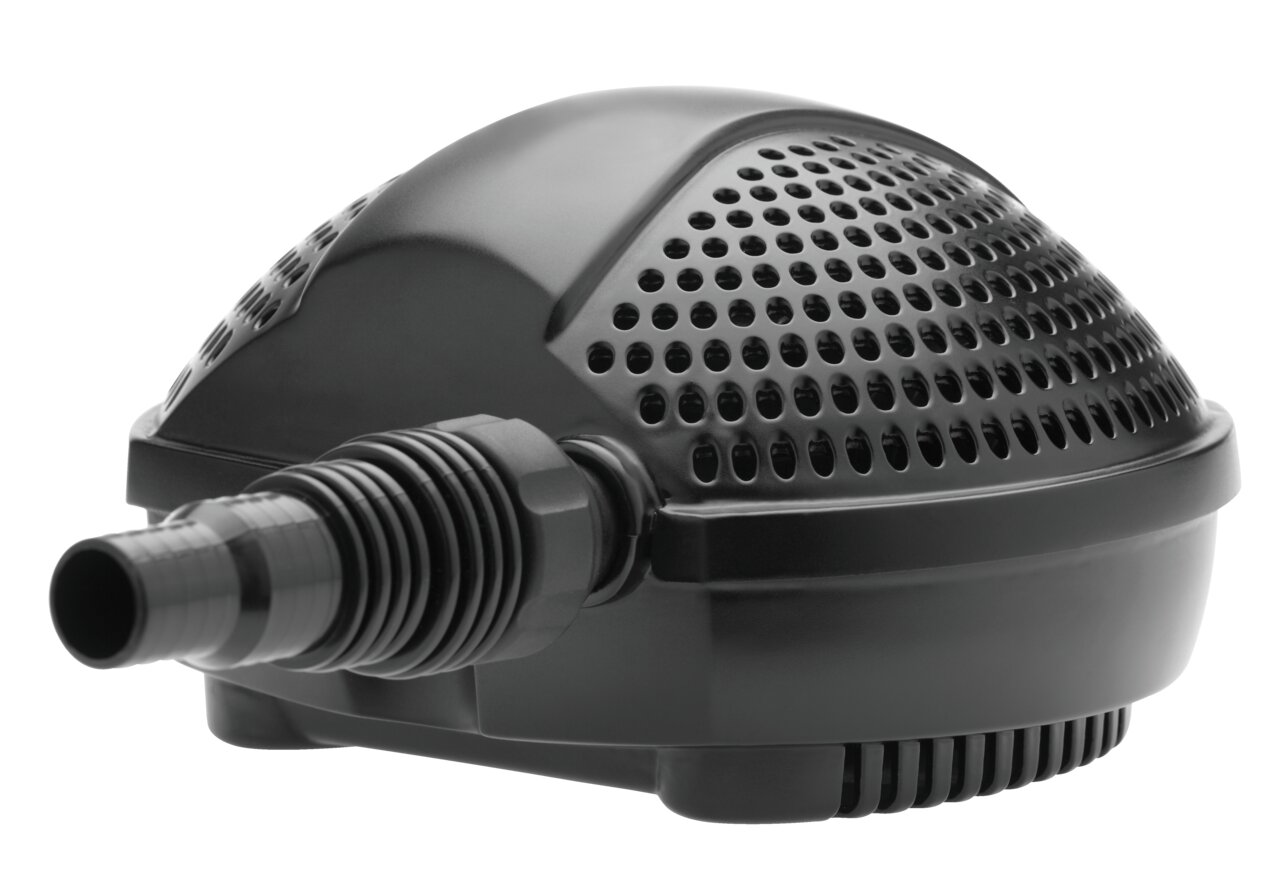Pontec PondoMax Eco 5000 Teichpumpe, für Gartenteiche, max. 5000 l-h, Schmutzpartikel bis 8 mm, energieeffizient, schwarz.