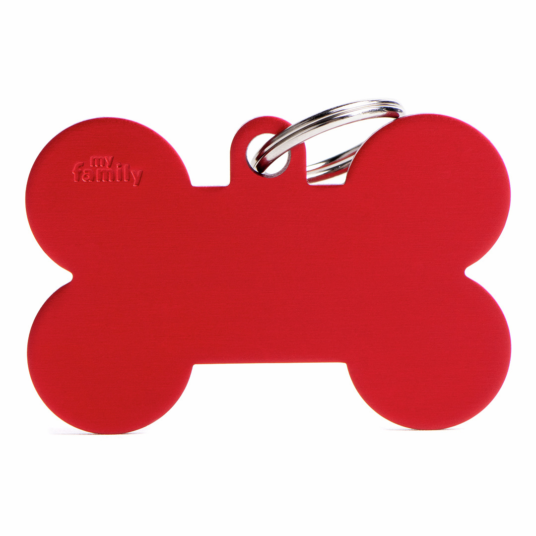 My Family" Anhänger, rot, knochenförmig, Metall, glatte Oberfläche, für Hunde-Katzen, personalisierbar, mit Schlüsselring.;;;;;;;;;;;;;;;;;;;;;;;;;;;;;;;;;;;;