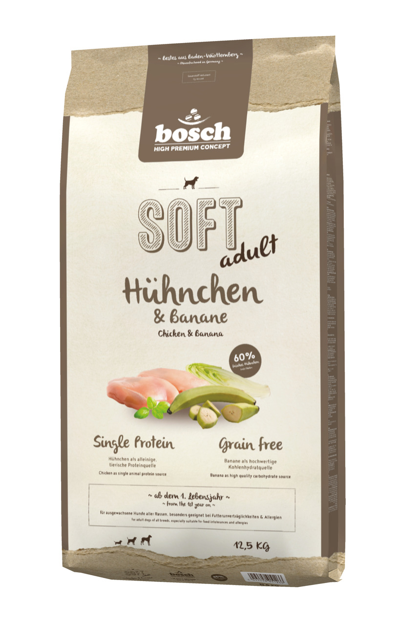 Bosch Soft Adult Hühnchen & Banane Hunde Trockenfutter 12,5 kg