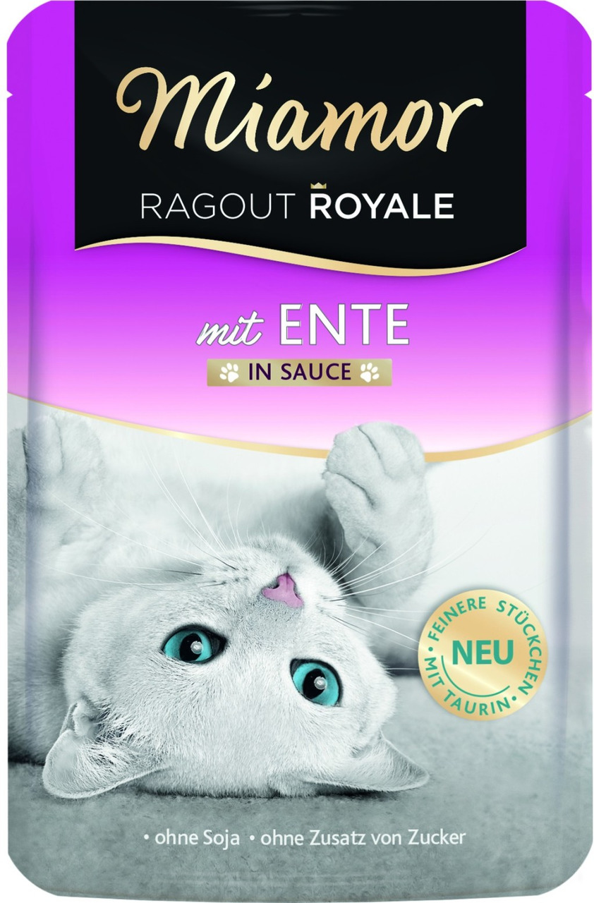 Sparpaket 44 x 100 g Miamor Ragout Royale mit Ente in Sauce Katzen Nassfutter