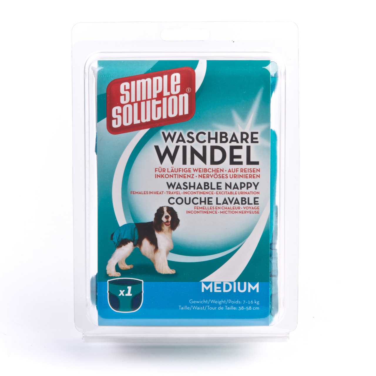 Sparpaket 2 x Simple Solution waschbare Windel Hunde Hygiene Inkontinenz M