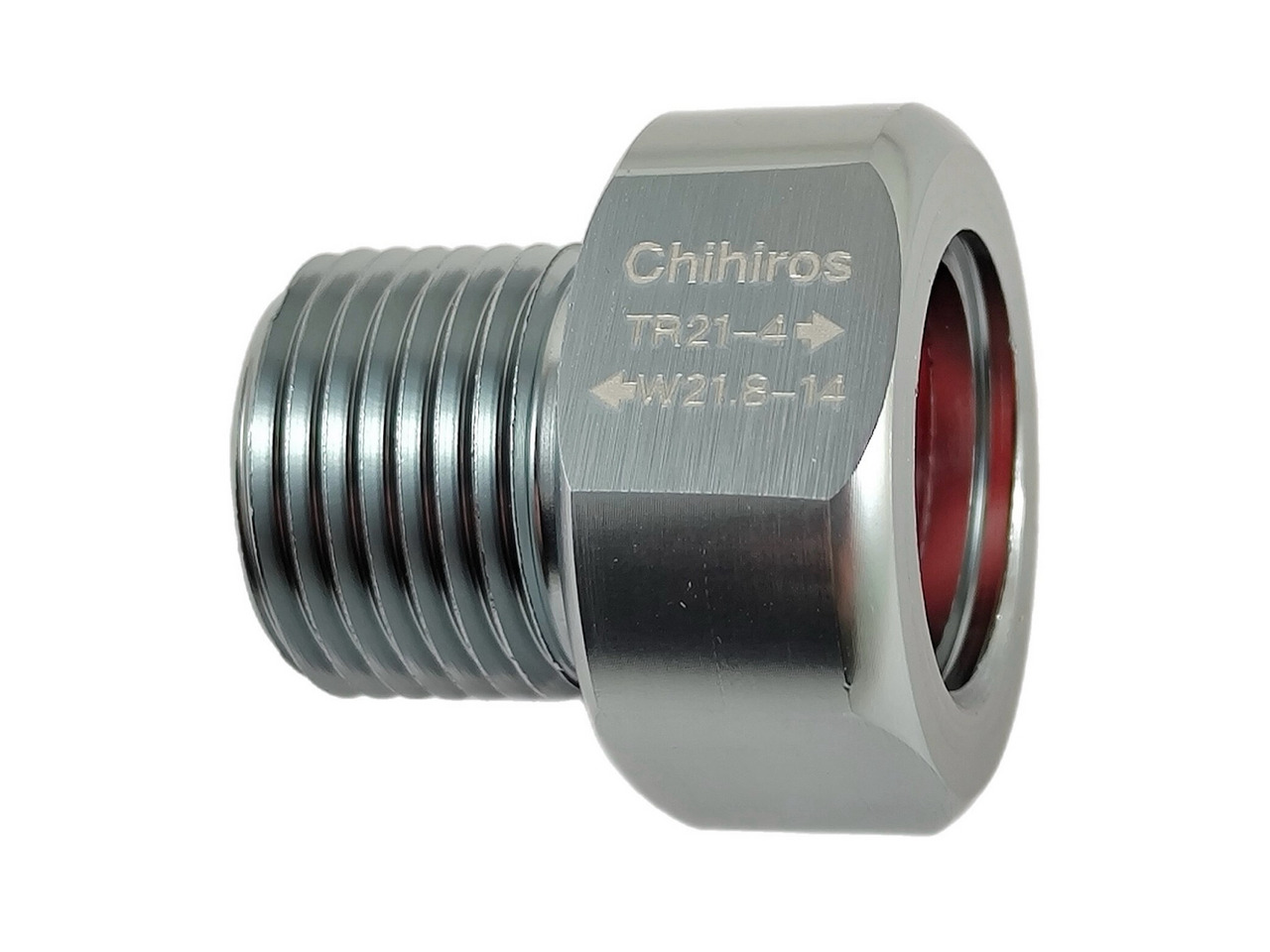 Chihiros Metalladapter „TR21-4“ & „W21.8-14“, silber, präzises Gewinde, für CO2-Systeme in der Aquaristik, sicher & zuverlässig.