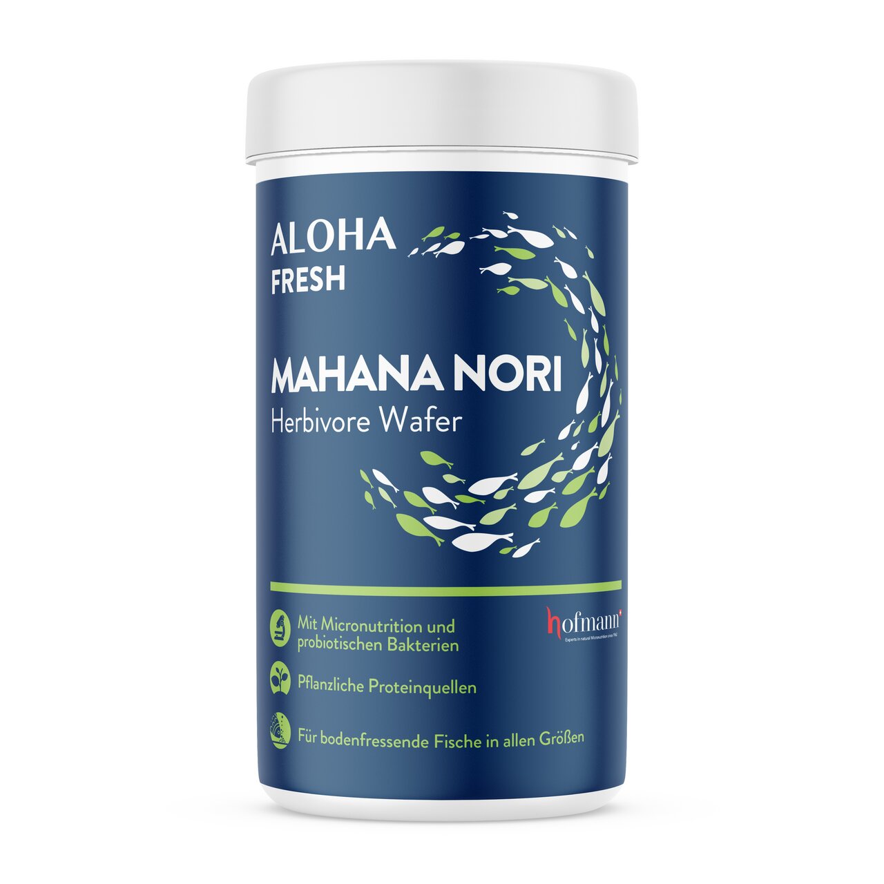 ALOHA Fresh Mahana Nori Herbivore Wafer, für bodenfressende Fische, pflanzlich, 250 g, mit Mikronährstoffen und Probiotika.