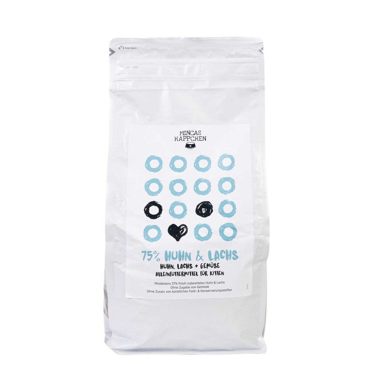 Mincas "MINCAS HÄPPCHEN" Nassfutter für ausgewachsene Katzen, Geschmacksr. nicht angegeben, 400 g.