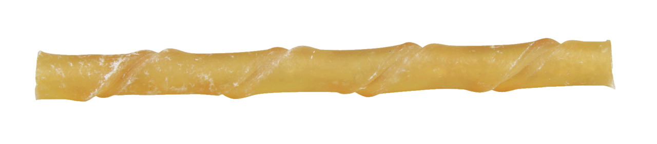 TRIXIE Kausnack für Hunde, alle Rassen, naturbelassen, aus Rinderhaut, Zahnpflege & Beschäftigung, 1 Stück, gelblich.