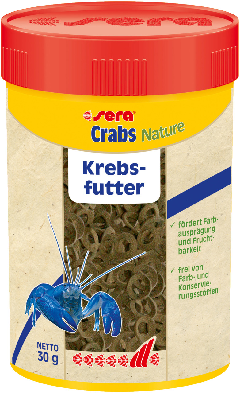 Sera Crabs Nature Krebsfutter Aquarium Krebse Hauptfutter 100 ml