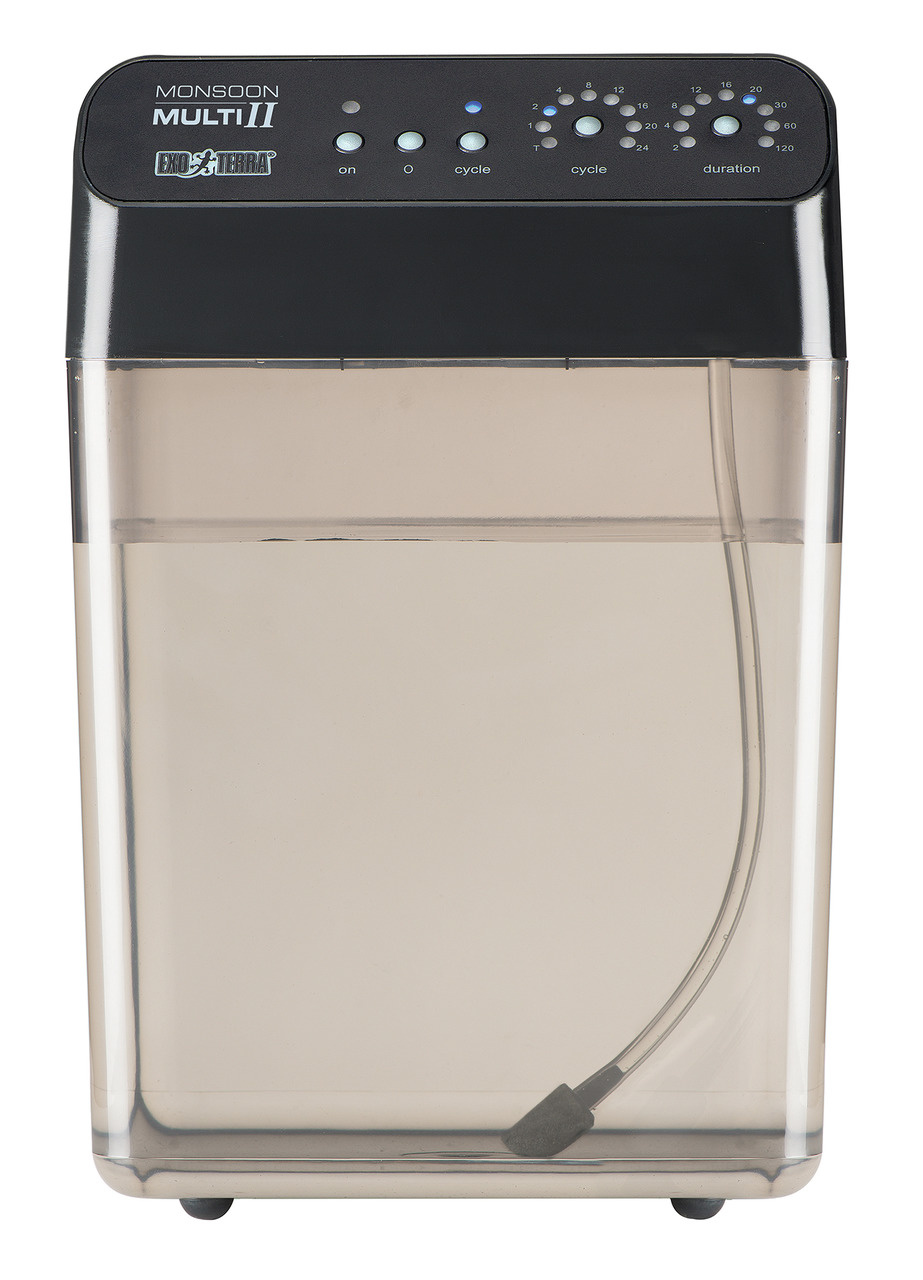Exo Terra Monsoon Multi II: Autom. Beregnungssystem für Reptilien/Amphibien, ideal für hohe Luftfeuchte, mit einstellb. Zyklen, 8L.
