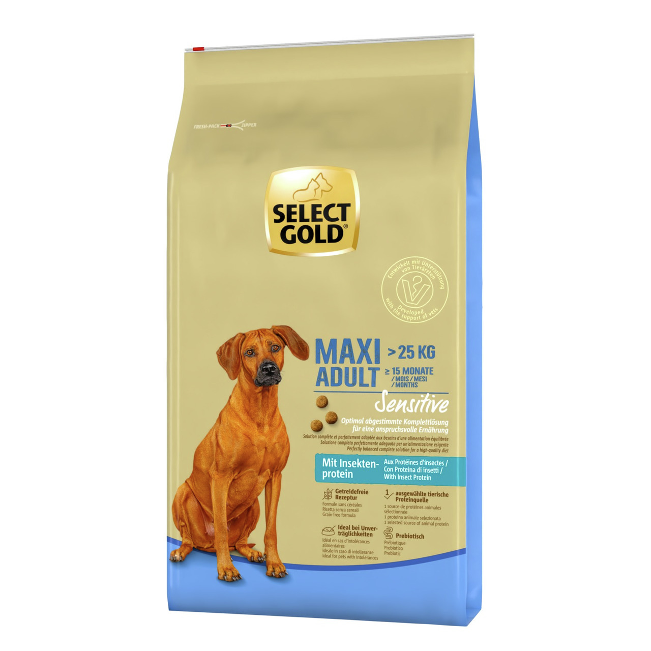 Select Gold Maxi Sensitive Adult Insect 12 kg | 4047777225119