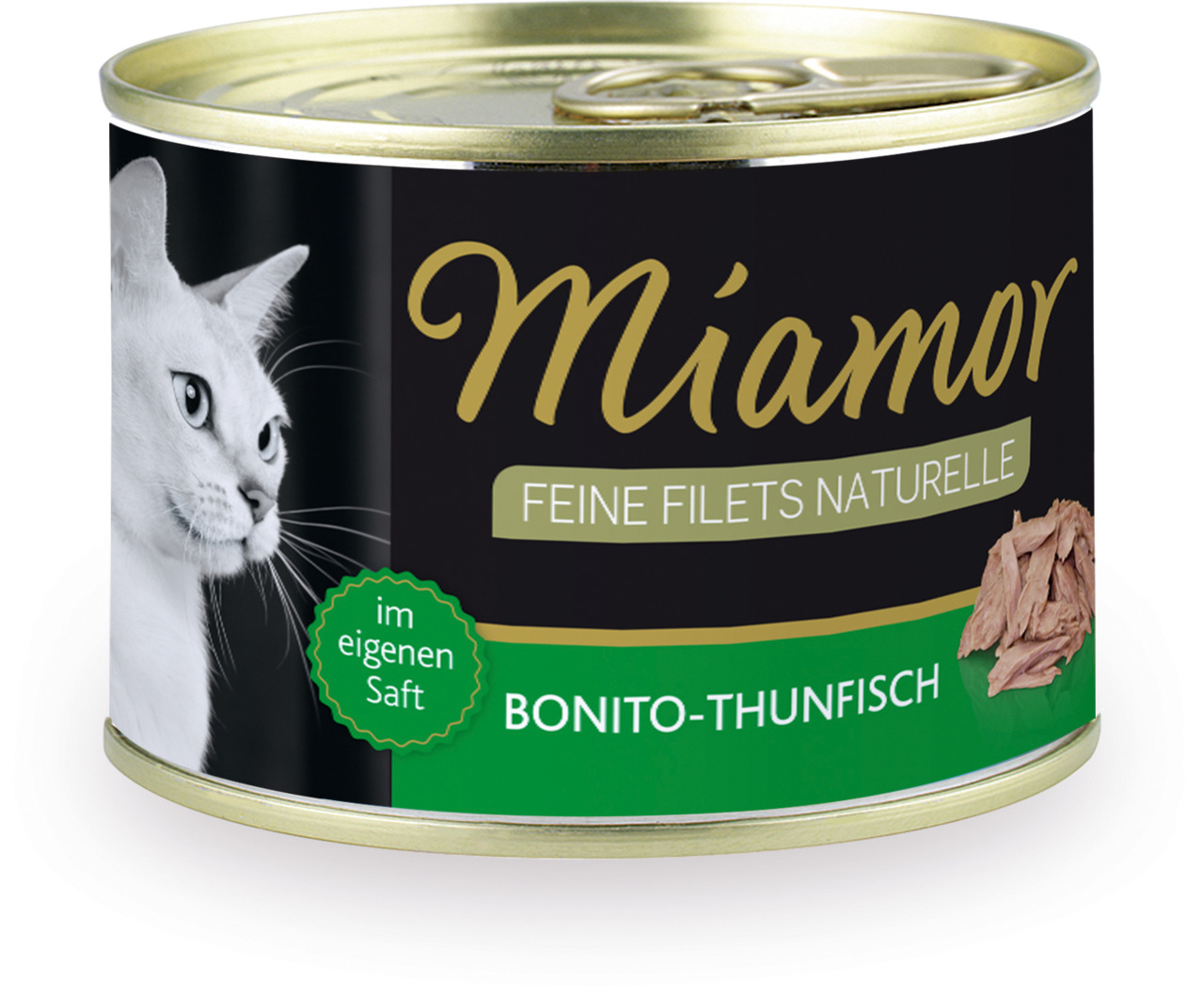 Miamor Feine Filets Naturelle, Katzen, Bonito-Thunfisch im eigenen Saft, 100 g, hochwertige natürliche Zutaten.