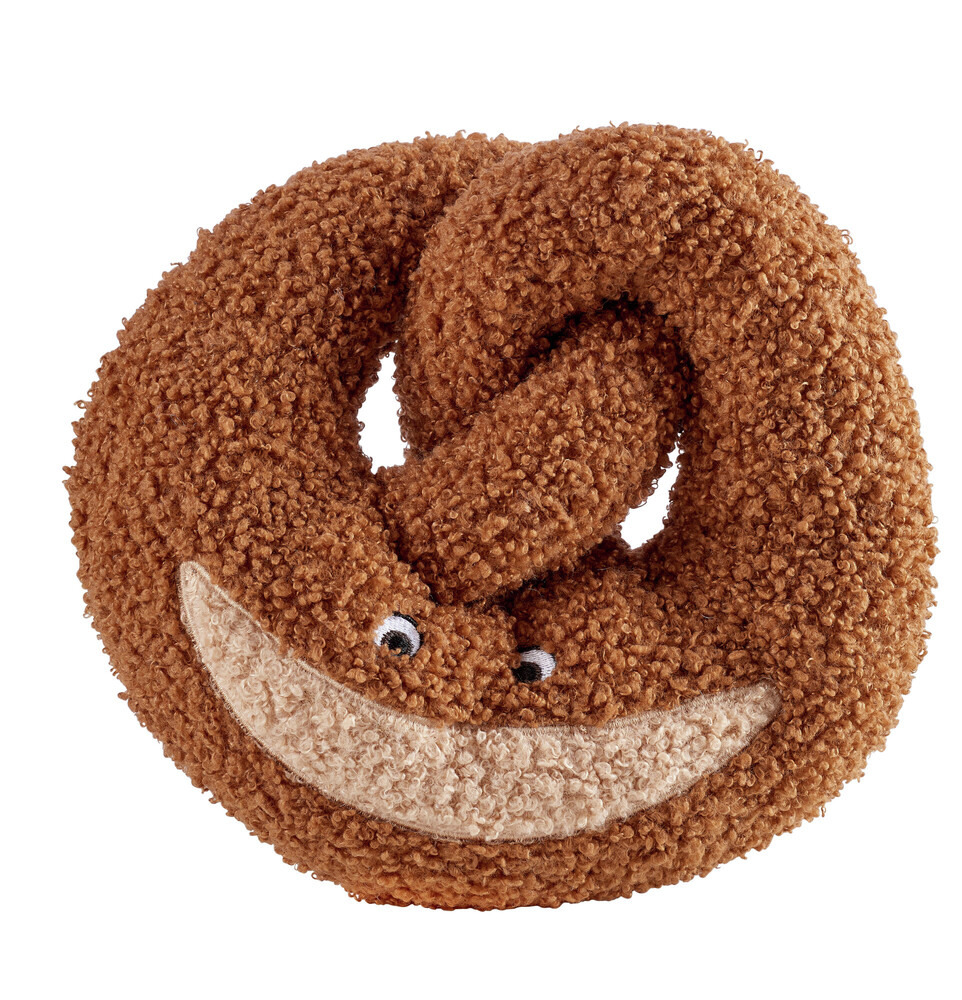 HUNTER Snack Attack Brezel, Hundespielzeug für alle Größen, weicher Plüsch, braun, Brezelform, Zahnpflege, Spielen & Kuscheln.