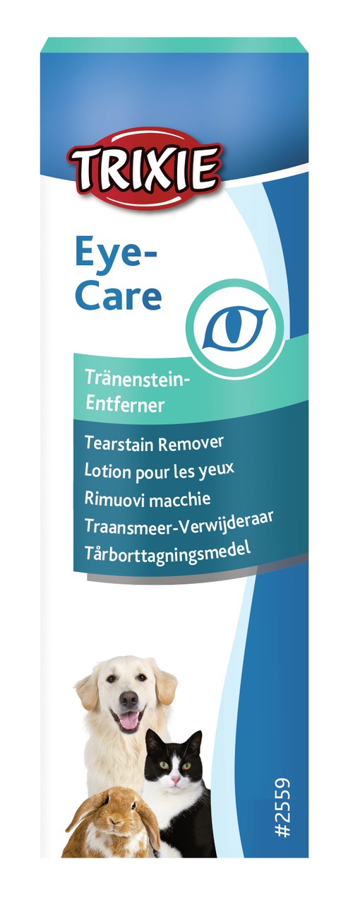 TRIXIE Eye Care Tränenstein-Entferner für Hunde, Katzen & Kleintiere, sanfte Entfernung von Tränenflecken, handliche Verpackung.