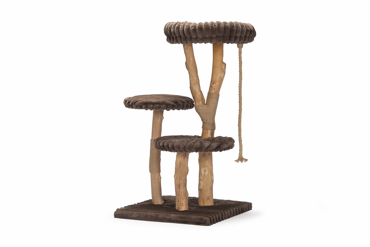 Designed by Lotte Katzenhöhle für Katzen, naturfarben, gemütliches Design, aus hochwertigem Material, Maße auf dem Bild nicht erkennbar.