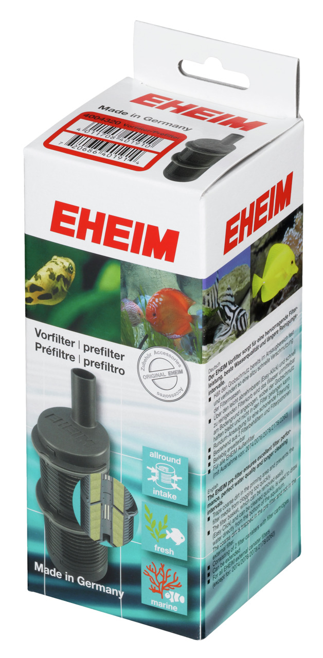 EHEIM Vorfilter, Zubehör f. Süß-/Meerwasseraquarien, verbessert Wasserqualität, schützt Hauptfilter, „Made in Germany“.