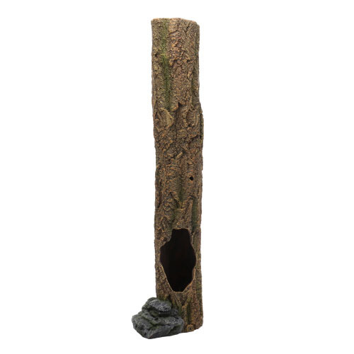 HOBBY Baumstamm-Versteck, für Reptilien & Amphibien, naturgetreues hohles Holzdesign mit Moos, Schutz & Rückzugsmögl., Terrarien.