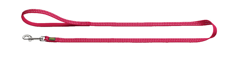 HUNTER Hundeleine "Modern Art", rot, robustes Material, reflektierende Nähte, Metallkarabiner, Handschlaufe, ideal für Spaziergänge.