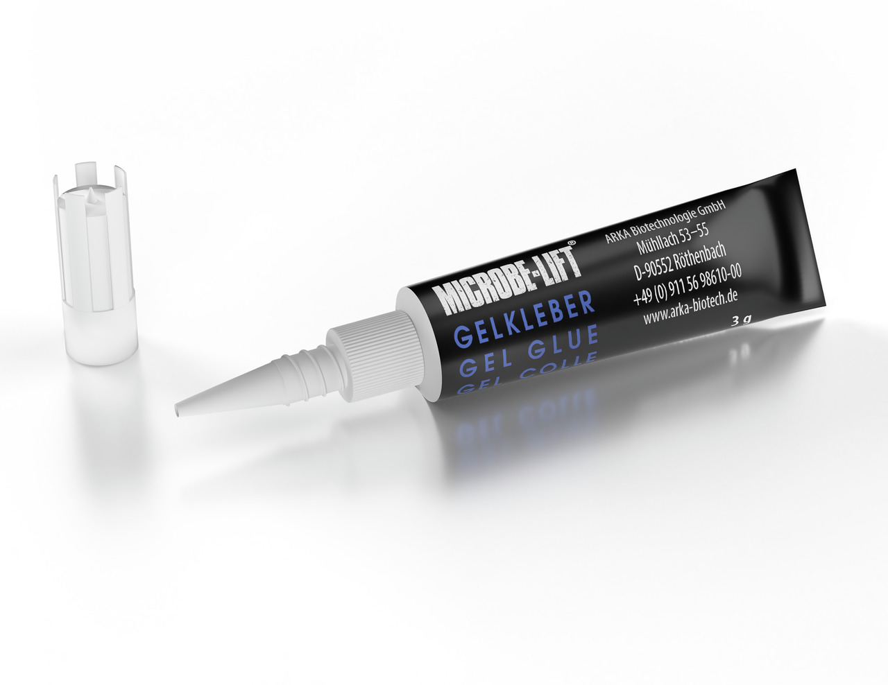 MICROBE-LIFT Gelkleber, 3 g, für präzise Anwendungen im Aquarienbereich, mit feiner Applikatorspitze, Marke MICROBE-LIFT.