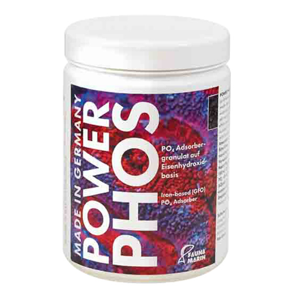 Fauna Marin Power Phos, PO4-Adsorbergranulat für Aquarien, Eisenhydroxidbasis, 500 ml, effektive Wasseraufbereitung.