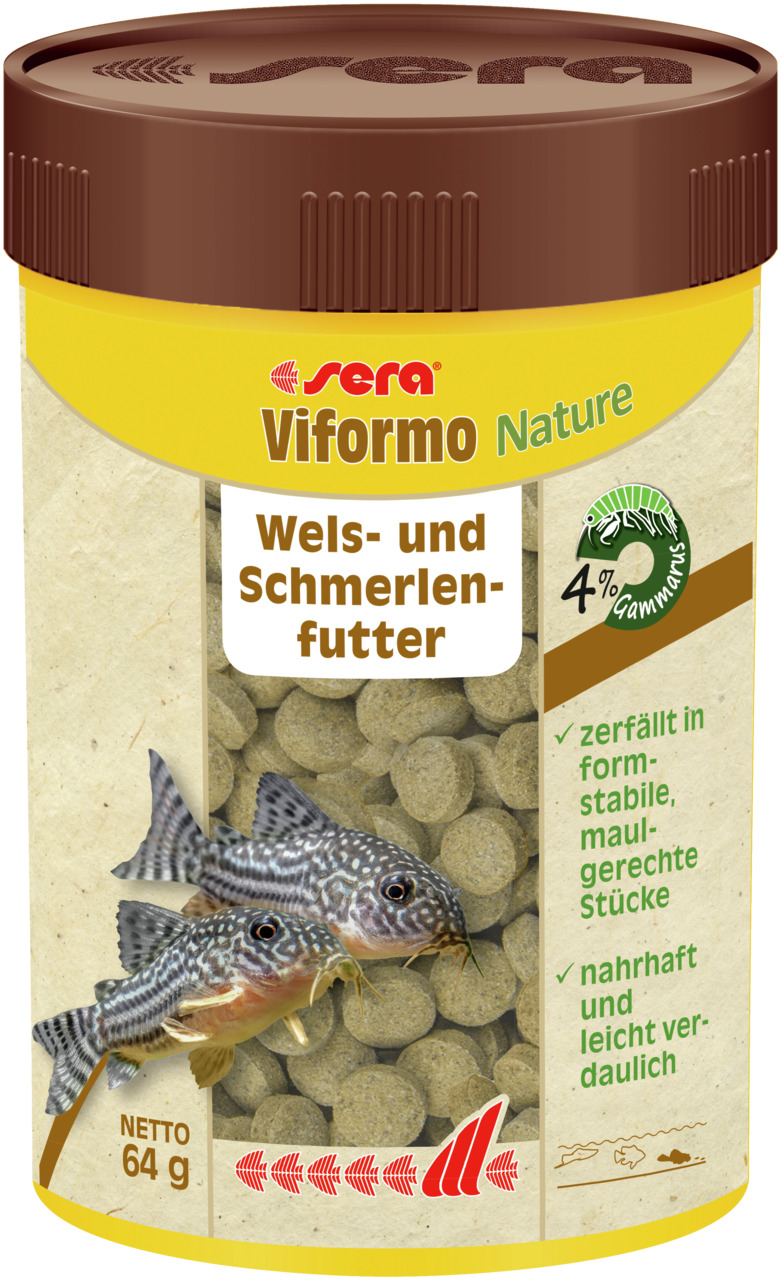 Sera Viformo Nature Aquarium Wels- und Schmerlenfutter Futtertabletten 100 ml