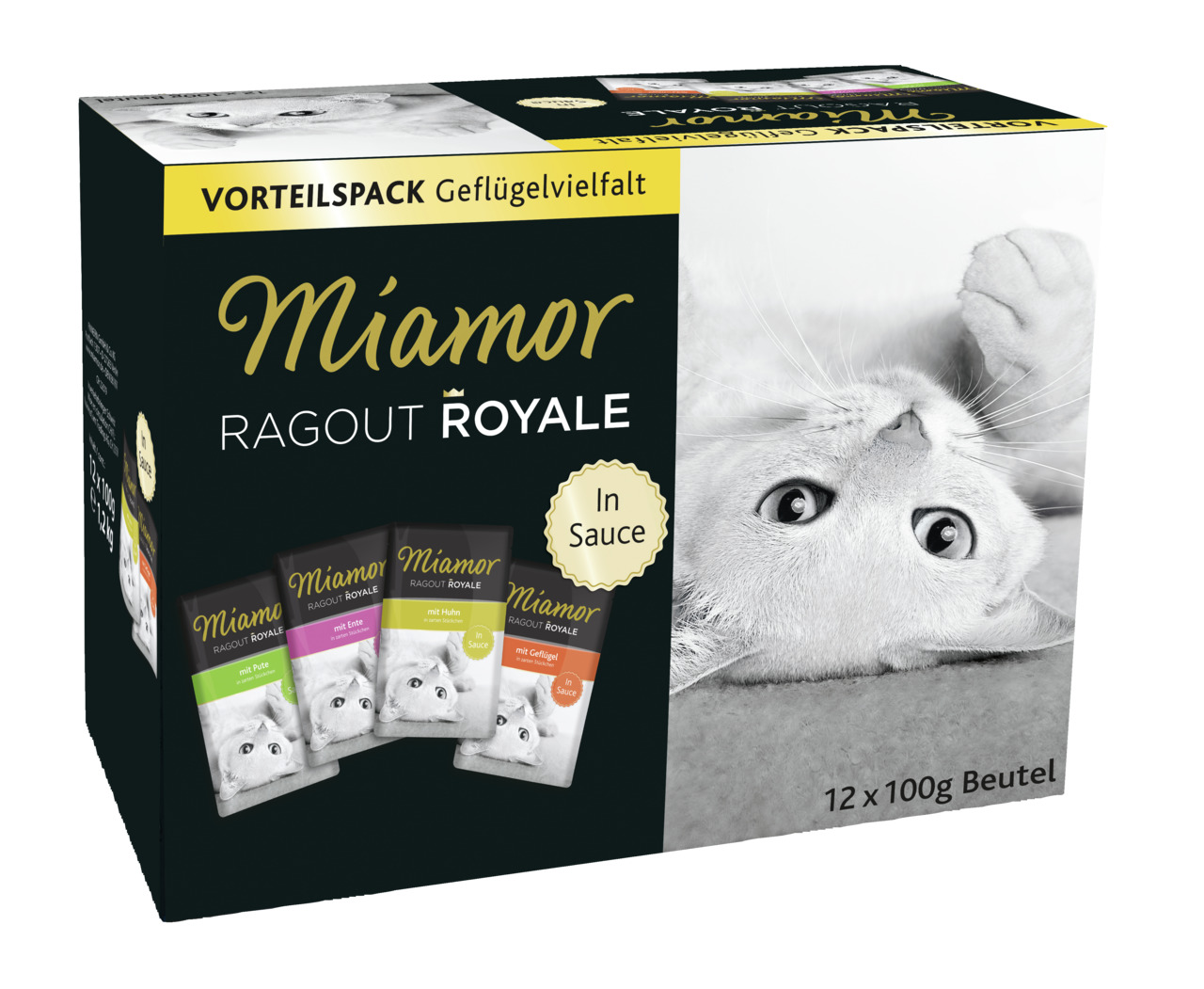 Sparpaket 2 x 12 x 100 g Miamor Ragout Royale Geflügelvielfalt in Sauce Multipack Katzen Nassfutter