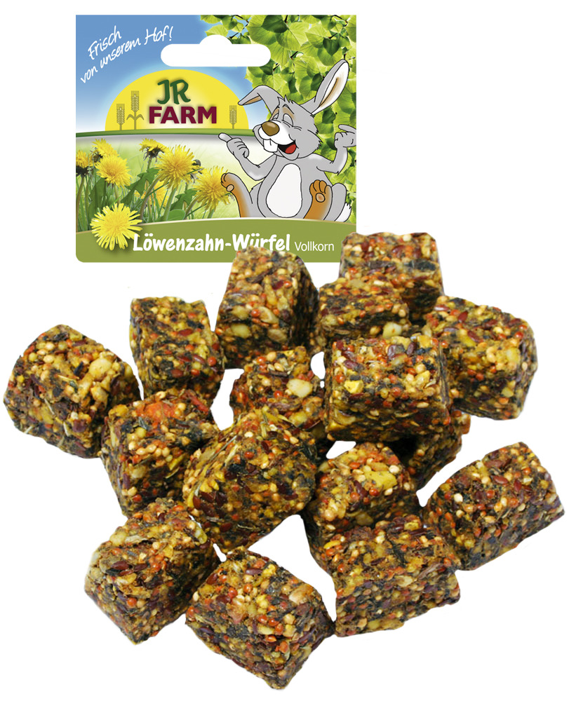 JR FARM Nager Vollkorn Löwenzahn Würfel 90g Kleintiersnack