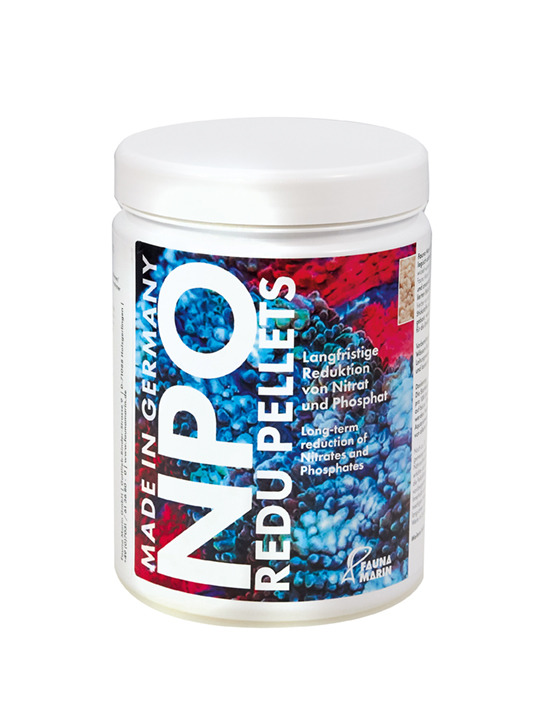 Fauna Marin NPO Redu Pellets, für Meerwasseraquarien, reduziert Nitrat & Phosphat langfristig, 500 ml, Made in Germany.