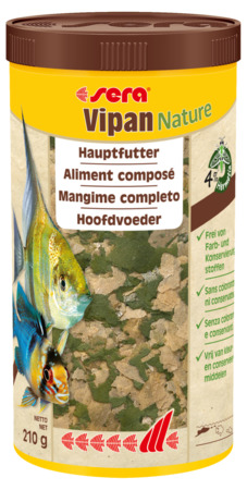 Sparpaket 2 x 1 l Sera Vipan Nature Hauptfutter Aquarium Flockenfutter