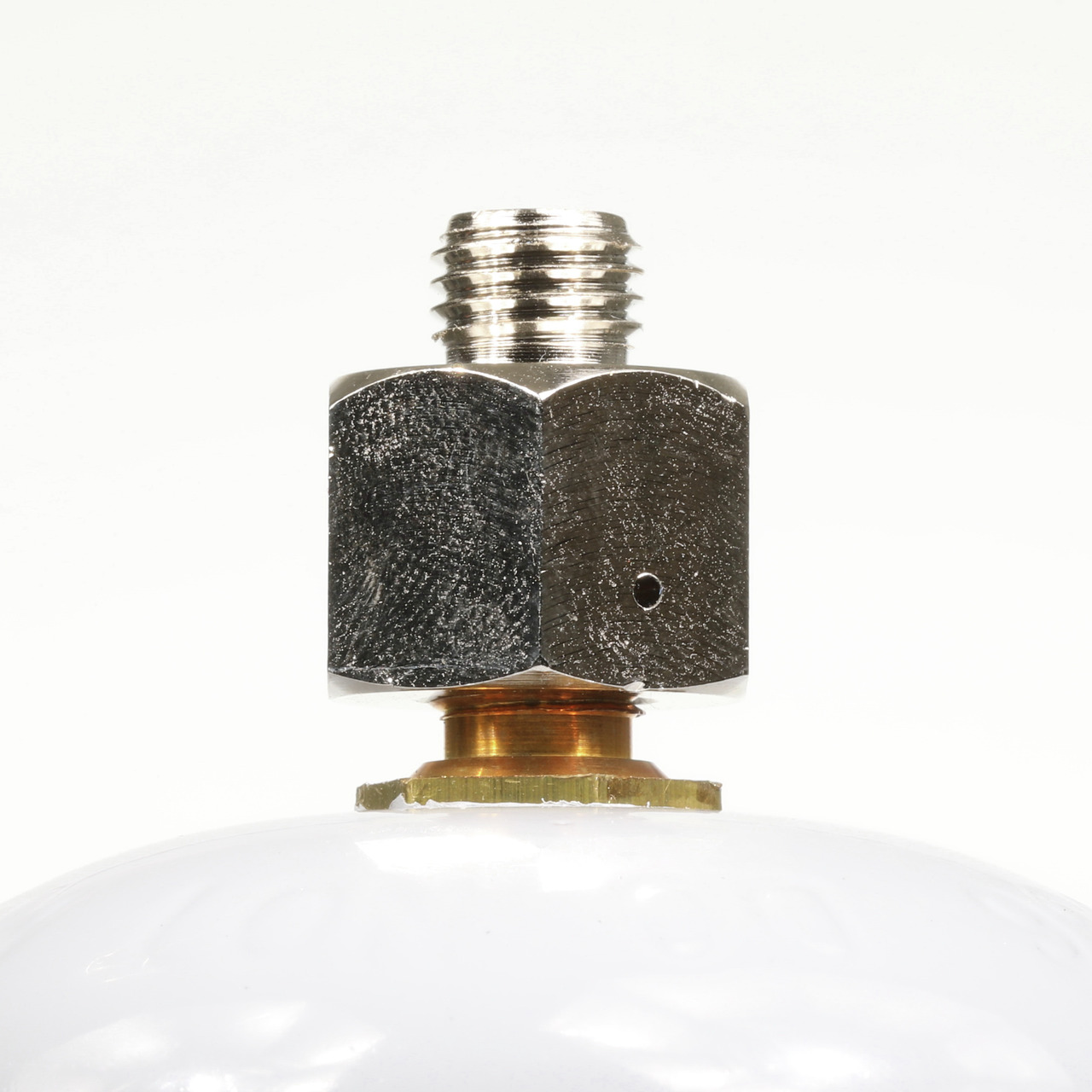 JBL CO2-Rückschlagventil, Metall, für Aquarienbesitzer, robust, silber mit gold, sichere CO2-Versorgung.
