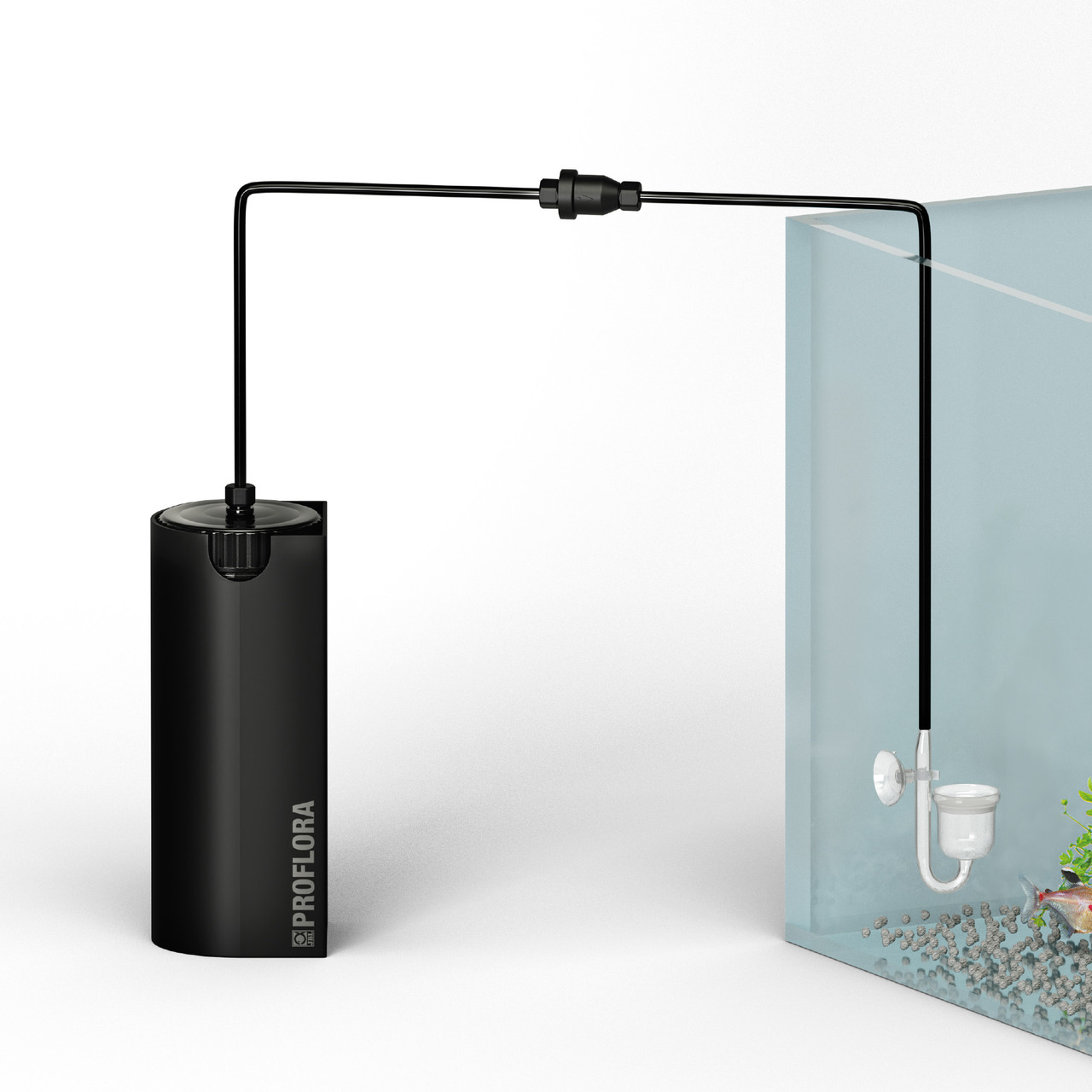 JBL ProFlora CO2-Düngesystem, für Aquarienbesitzer, optimales Pflanzenwachstum, klares Wasser, inkl. schwarzem CO2-Diffusor.