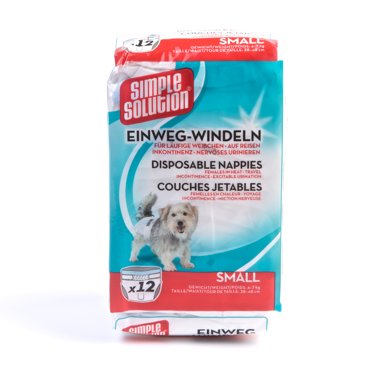 Sparpaket 2 x Simple Solution Einweg-Windeln Hunde Hygiene Inkontinenz S