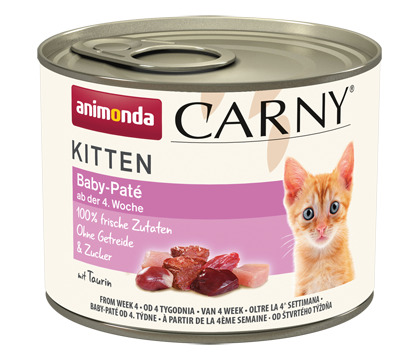 Sparpaket 6 x 200 g Animonda Carny Kitten Baby-Paté Katzen Nassfutter