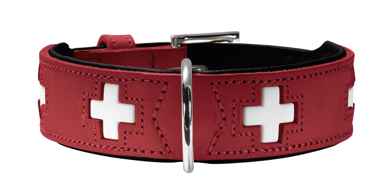 HUNTER Halsband Swiss 75 rot/schwarz