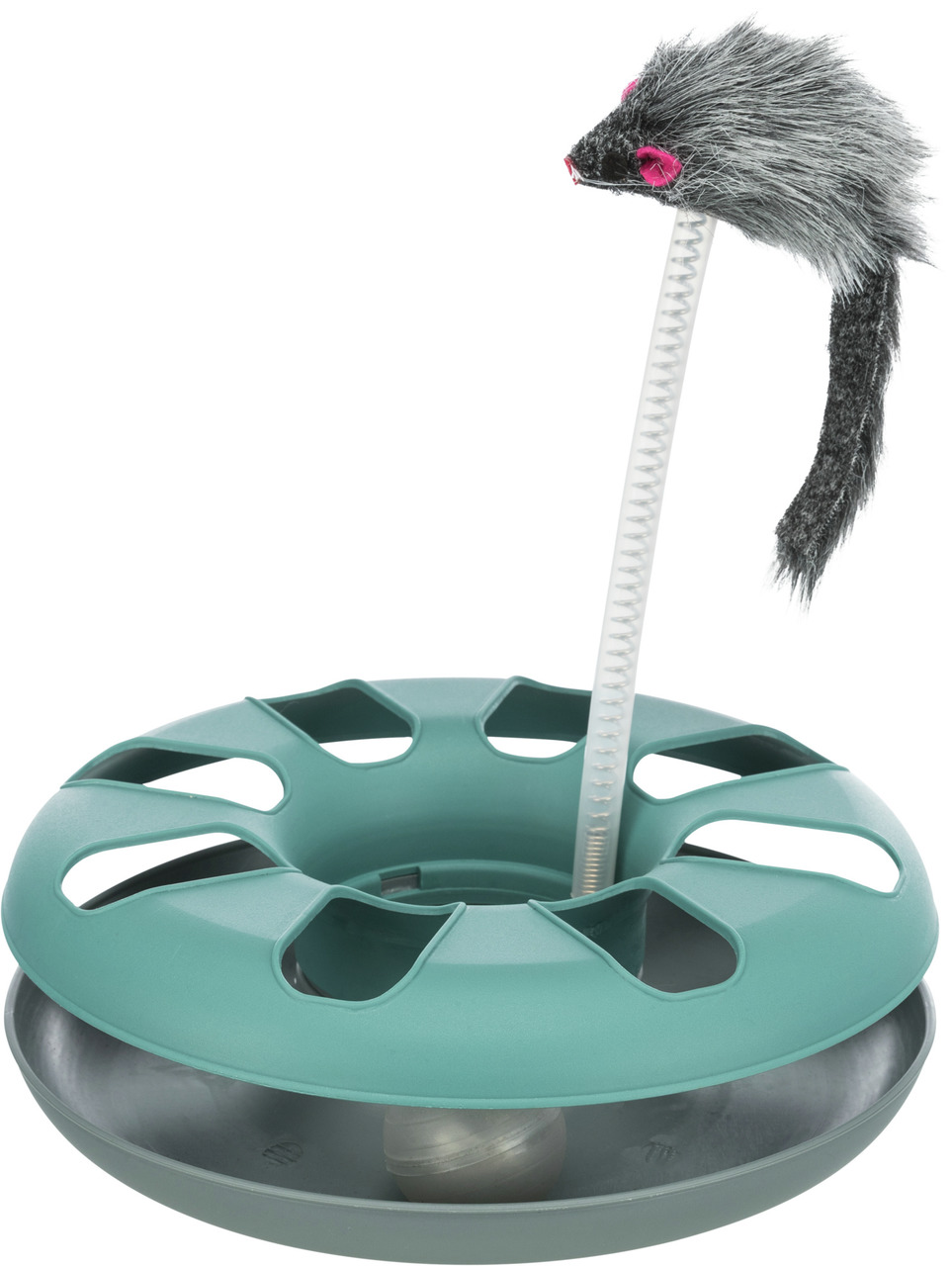 TRIXIE Crazy Circle mit Plüschmaus Durchmesser 24 x 29 Centimeter Katzenspielzeug