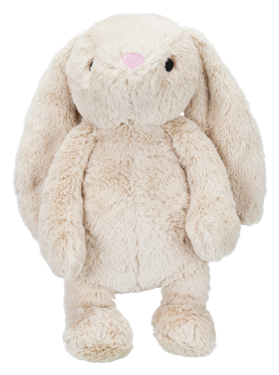 TRIXIE Plüschtier Hase, cremefarben, für Hunde, weiches Material, ideal zum Kuscheln & Spielen, lange Ohren, rosa Nase.