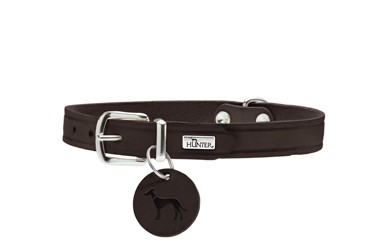 HUNTER Halsband Aalborg L 60 Leder dunkelbraun