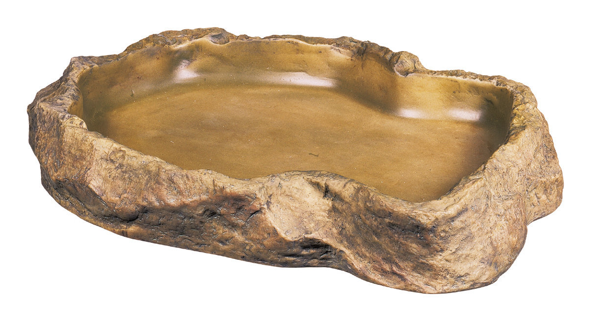 Exo Terra Wasserschale 015561228138, für Reptilien/Amphibien, Kunststein, sicher, stabil, leicht zu reinigen, ideal für Terrarien.