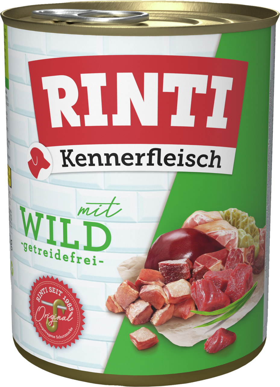 RINTI Kennerfleisch Wild 800g Dose Hundenassfutter