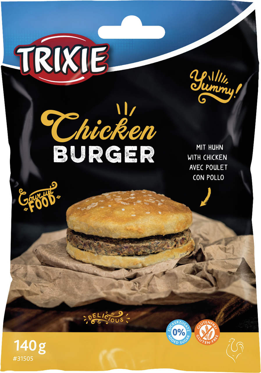 Trixie Chicken Burger mit Huhn Hunde Snack 140 g