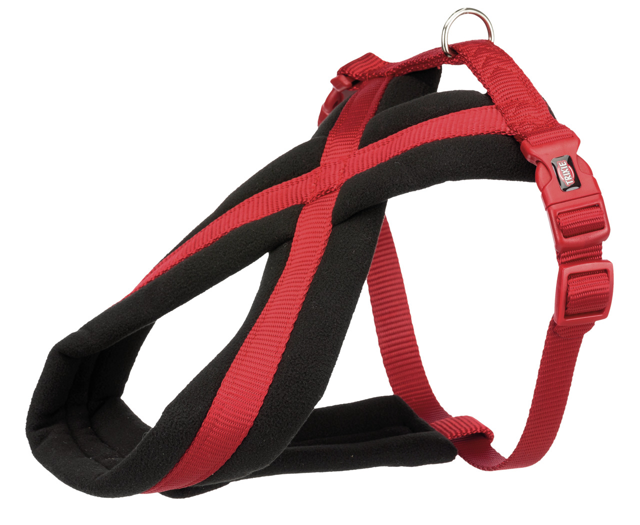 TRIXIE Premium Geschirr 50-80 cm/25 mm rot
