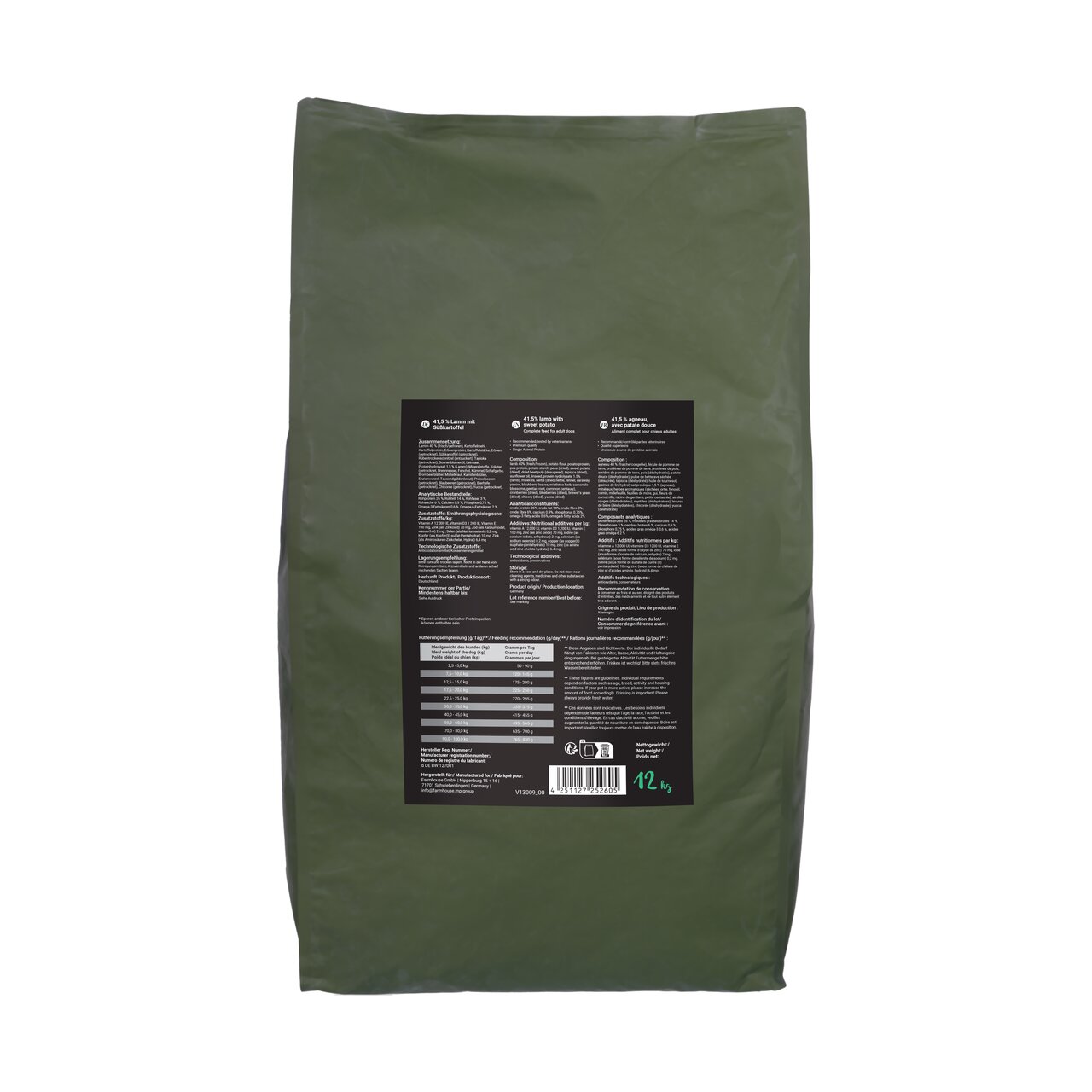LOTTIS HÄPPCHEN Hundetrockenfutter mit Geflügelgeschmack, 12 kg, ausgewogene Rezeptur für ausgewachsene Hunde.