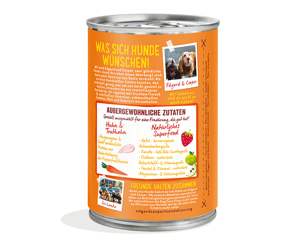 Edgard & Cooper Hundefutter Huhn & Truthahn, für Hunde, mit Apfel, Karotte & Erdbeere als Superfoods.