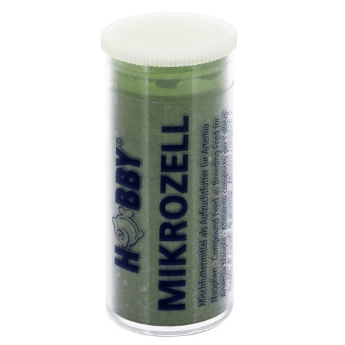 HOBBY Mikrozell, Aufzuchtfutter für Artemia, Zielgruppe: Aquarienbesitzer-Züchter, grüne Dose, Mischfuttermittel.